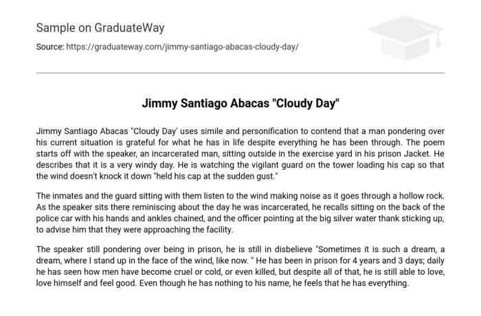 Cloudy day by jimmy santiago baca