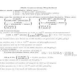 Grams and particles conversion worksheet