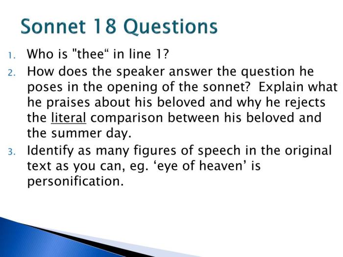 Sonnet 18 questions and answers pdf