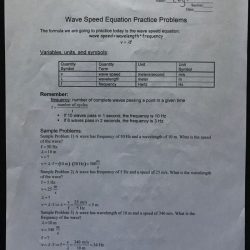 Physical science wave calculations answer key