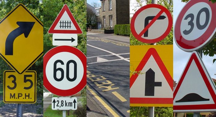 Signs traffic markings road iceland lane