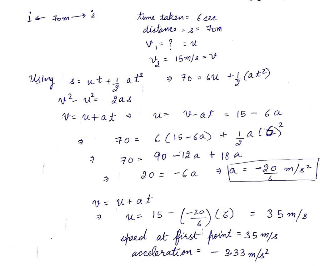 An antelope moving with constant acceleration