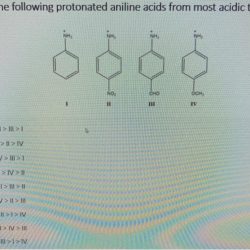 Rank the following acids from least acidic to most acidic.